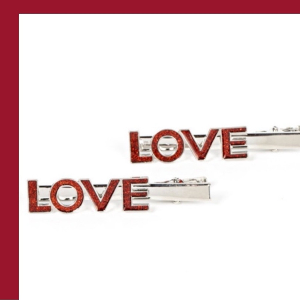 Adored Adornment Red LOVE Hair Clips by Paparazzi